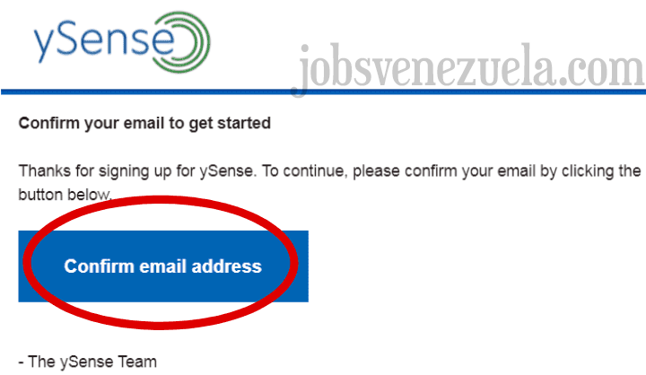 Verificar email en Ysense