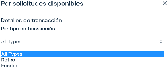 Tipos de transacciones en airtm