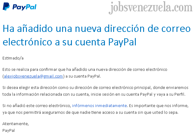 Añadir varios correos a PayPal