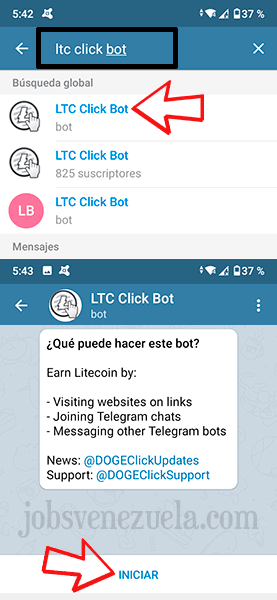 Tutorial Bot telegram de Litecoin