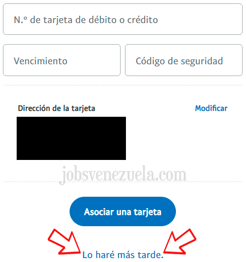 Omitir verificacion PayPal