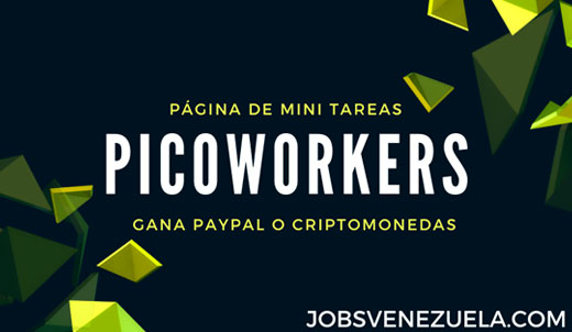 Picoworkers explicacion Jobs Venezuela