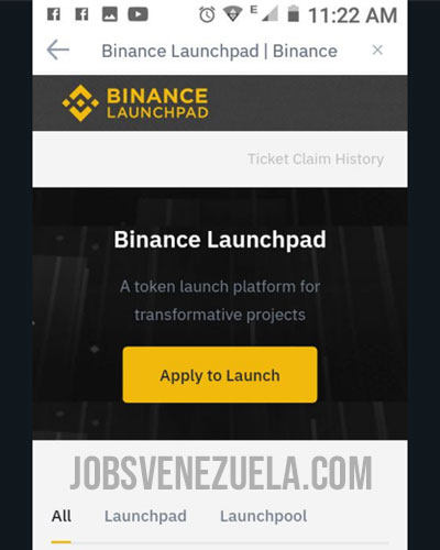 Launchpool desde Binance App