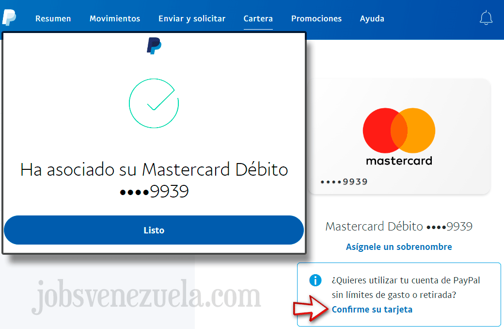 Agregar MasterCard a PayPal