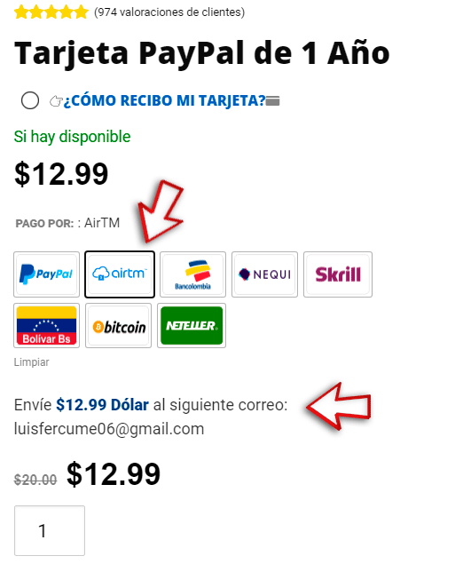 PayPal verificacion con tarjeta
